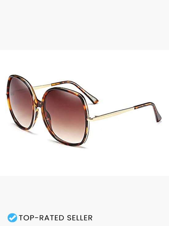 Oversized Square Sunglasses Retro 70s Vintage UV400 Protection Plastic Frame main image 6
